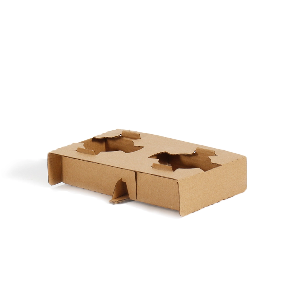 Disposable 2 Cup Drink Carriers Tray