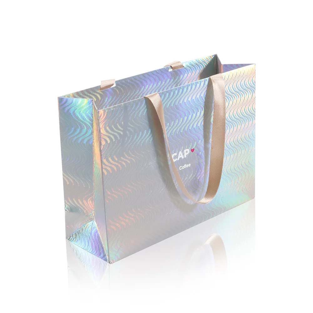 Holographic Silver Coating Paper Coffee Bags